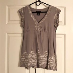 BCBGMaxAzria embroidered tunic top